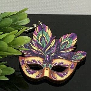 Mardi Gras Mask, Mardi Gras Earrings, Fat Tuesday Earrings, Gift Idea
